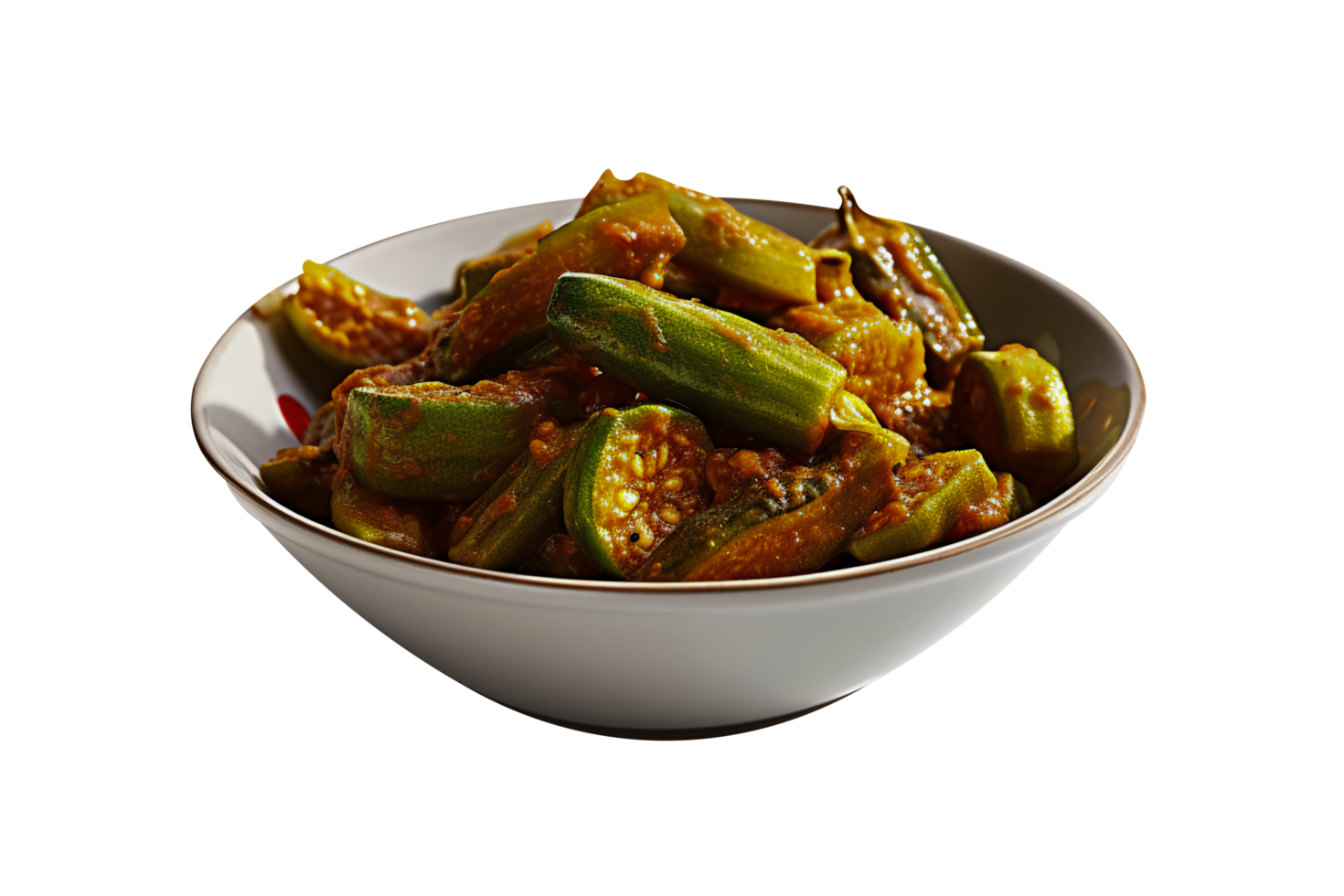 Tasty okra or bhindi on png background