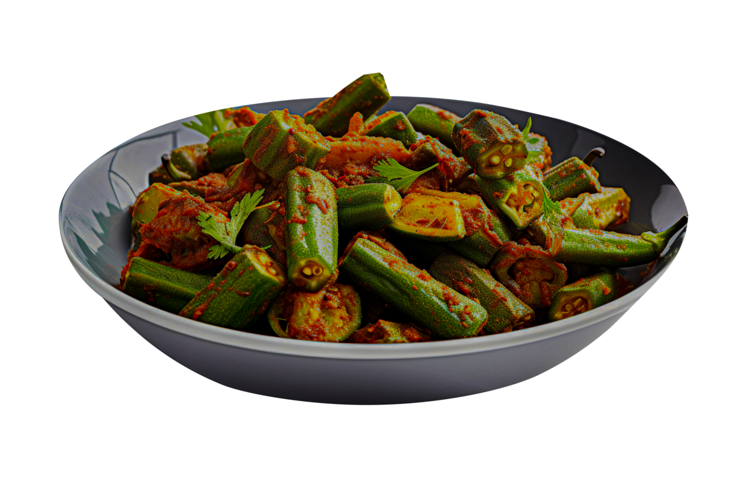 lecker Okra oder Bhindi auf png Hintergrund