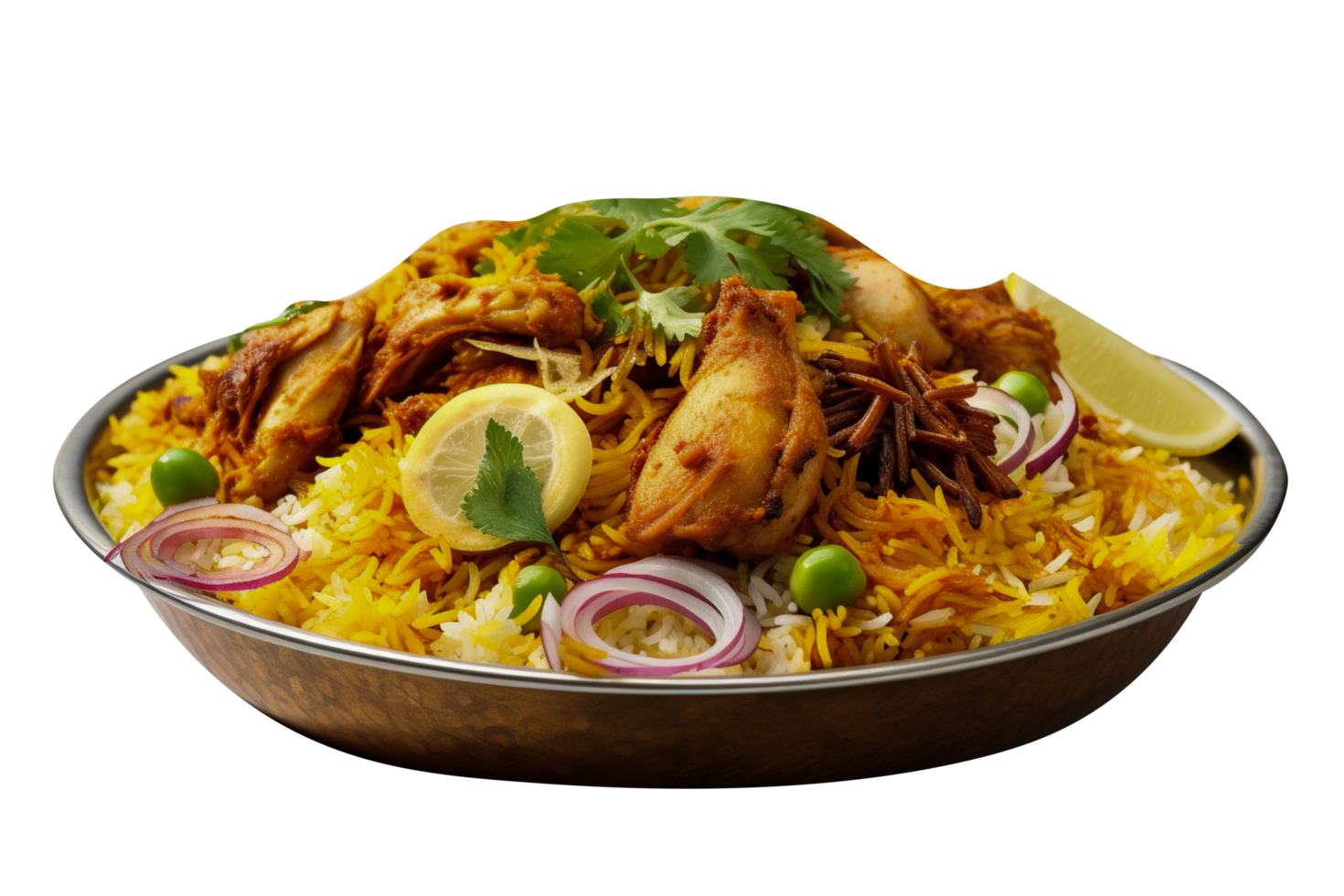 delicioso pollo Biryani aislado en transparente antecedentes png