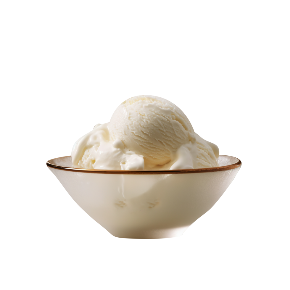Yummy vanilla ice cream isolated on transparent background png