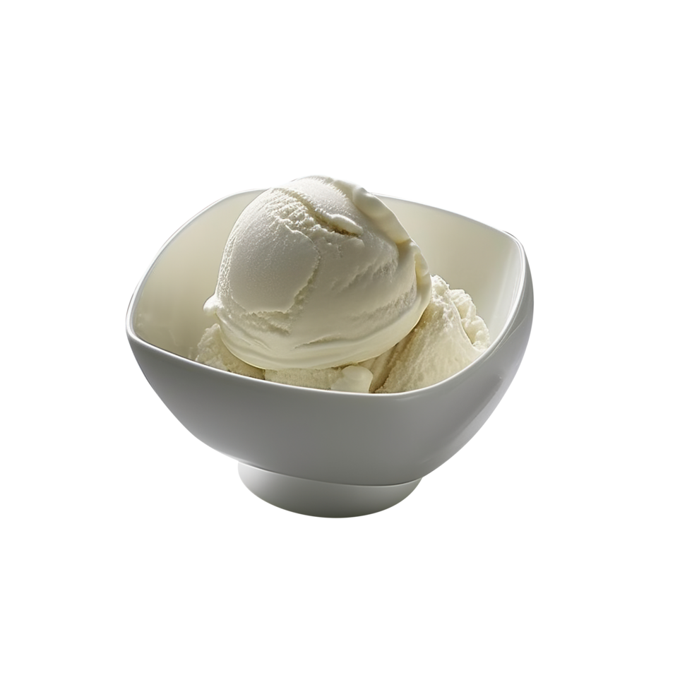 Yummy vanilla ice cream isolated on transparent background png