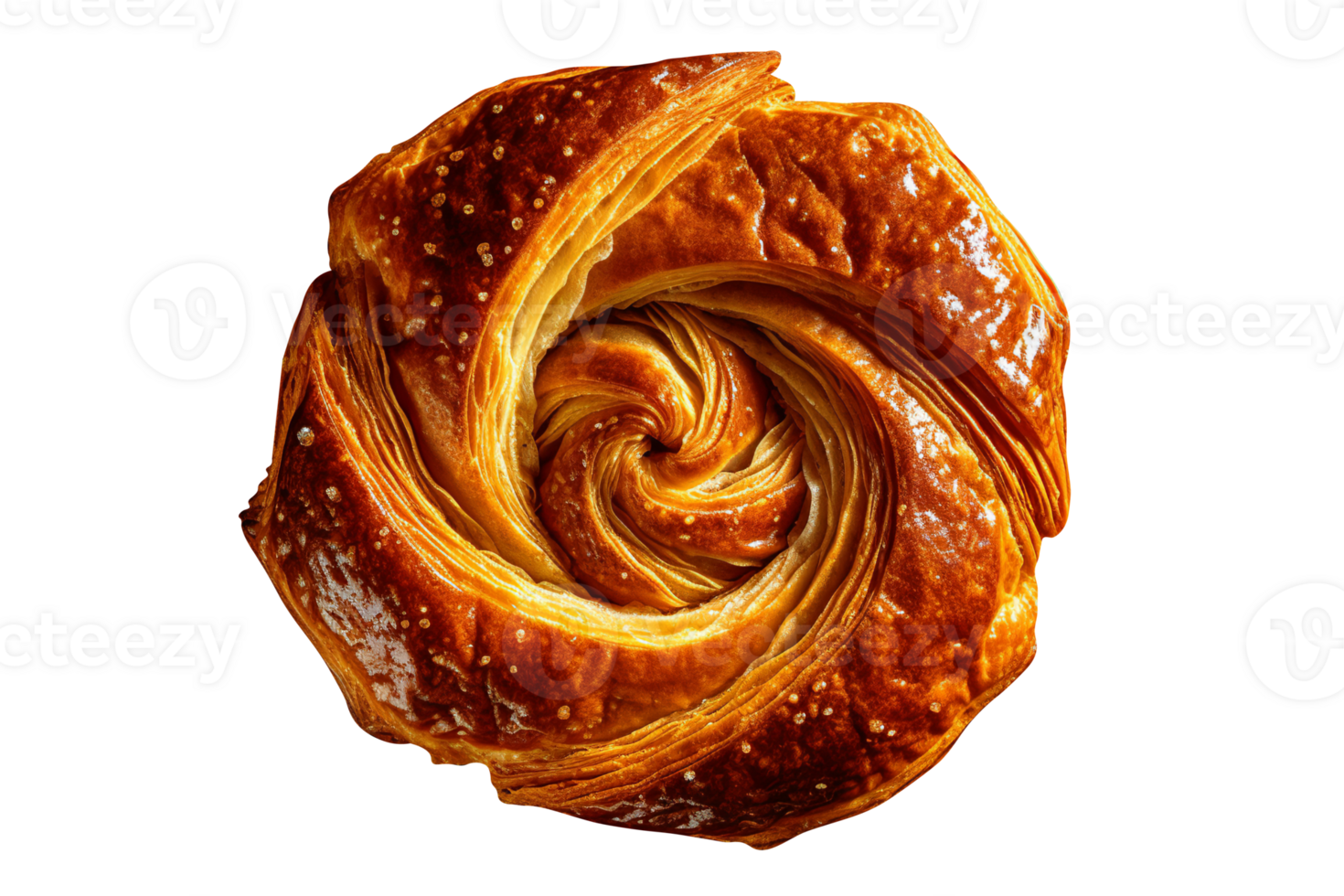 Freshly baked bread loaf on png background