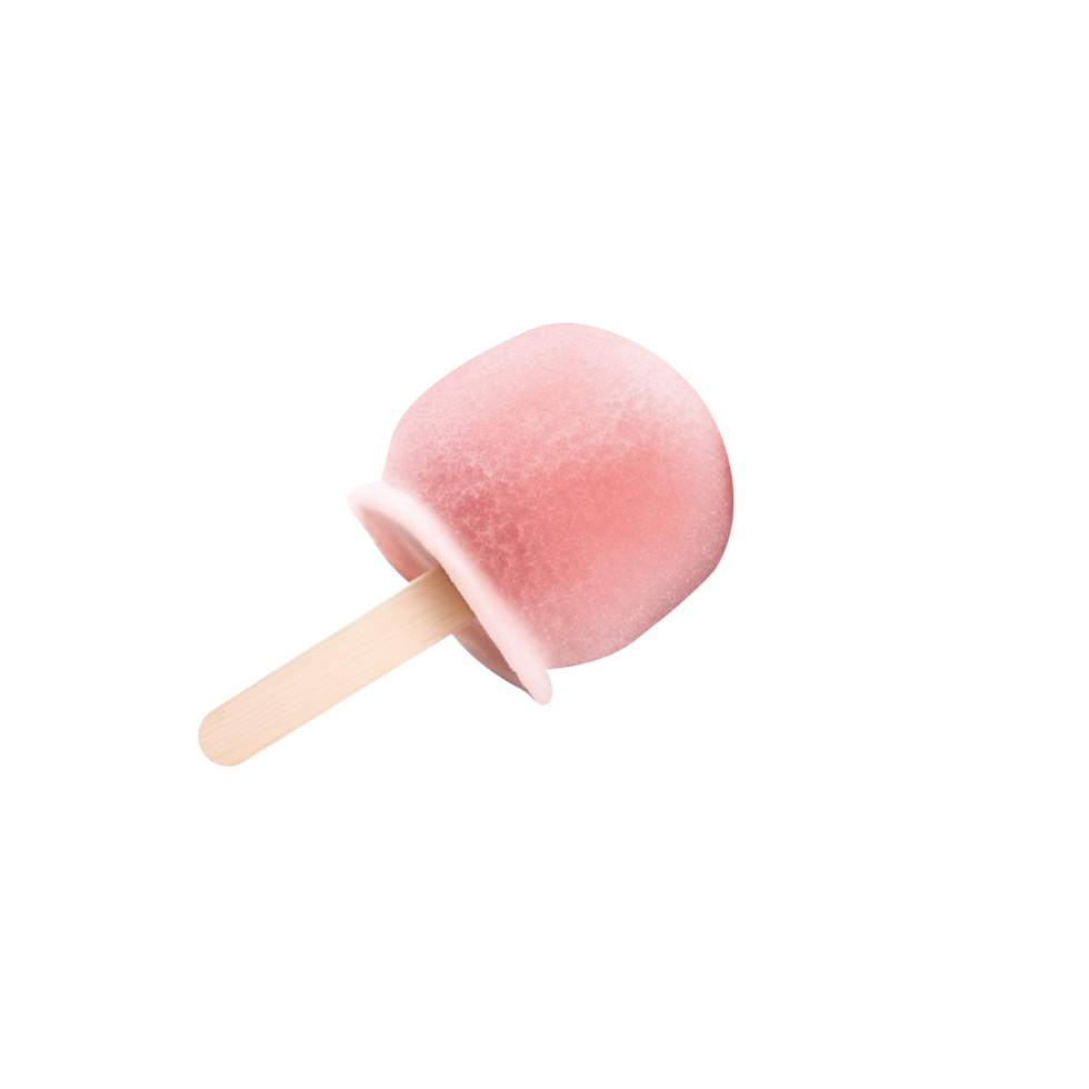 Tasty lychee popsicle isolated on transparent background png