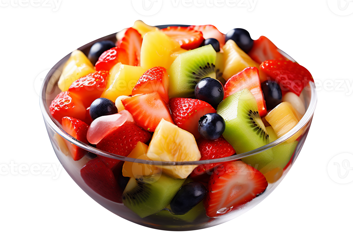 Fresh tasty mix fruit salad isolated on transparent background 27144592 PNG