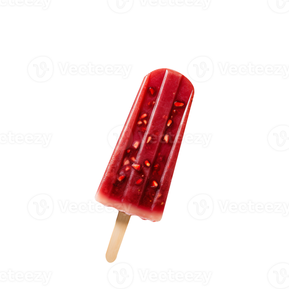 Tasty pomegranate popsicle isolated on transparent background png