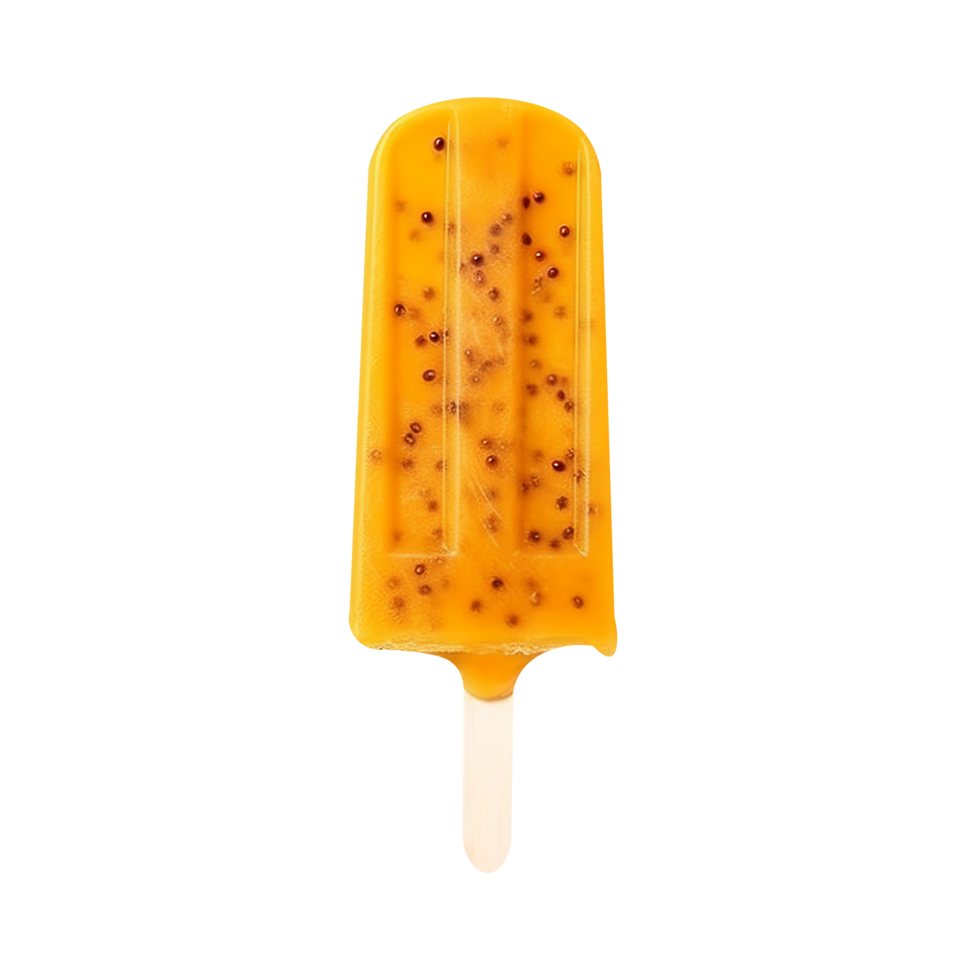 sabroso pasión Fruta paleta de hielo aislado en transparente antecedentes png