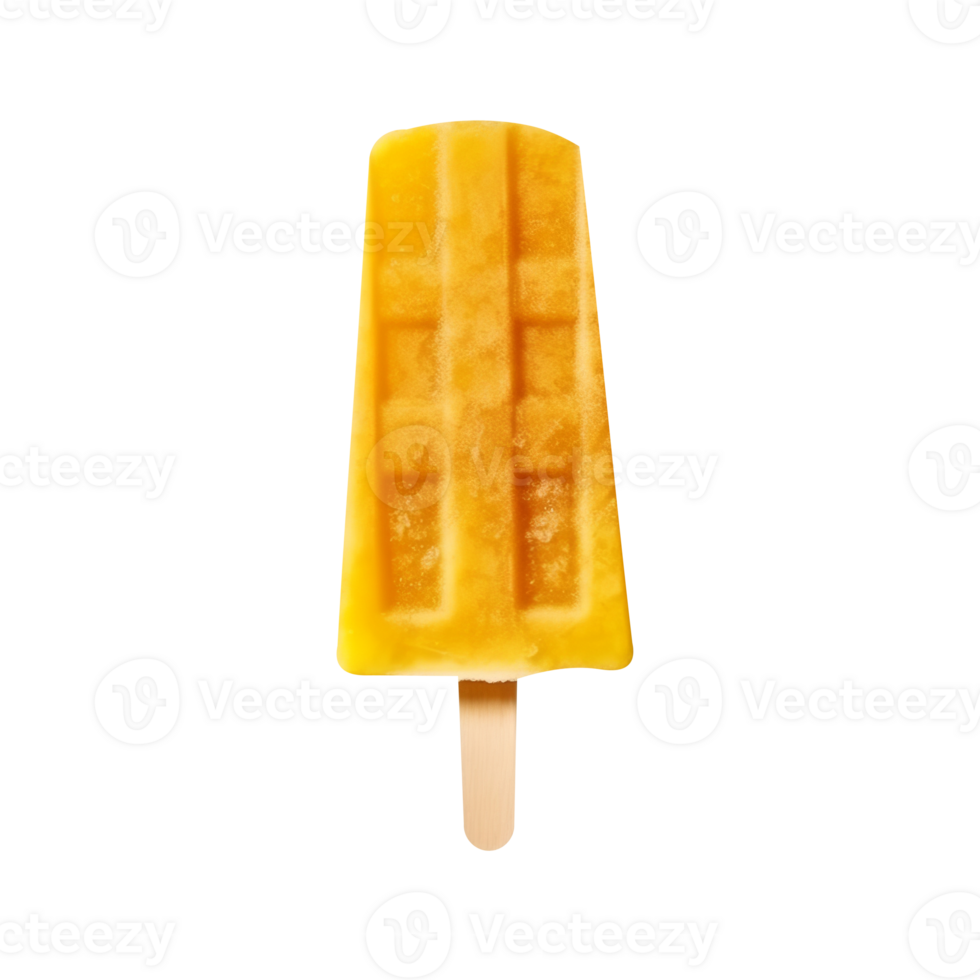 Tasty pineapple popsicle isolated on transparent background png