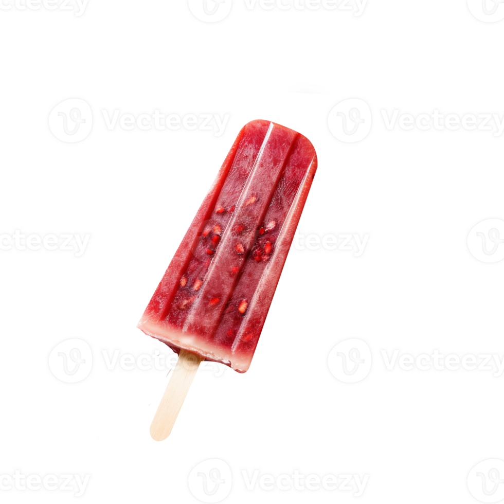 Tasty pomegranate popsicle isolated on transparent background png