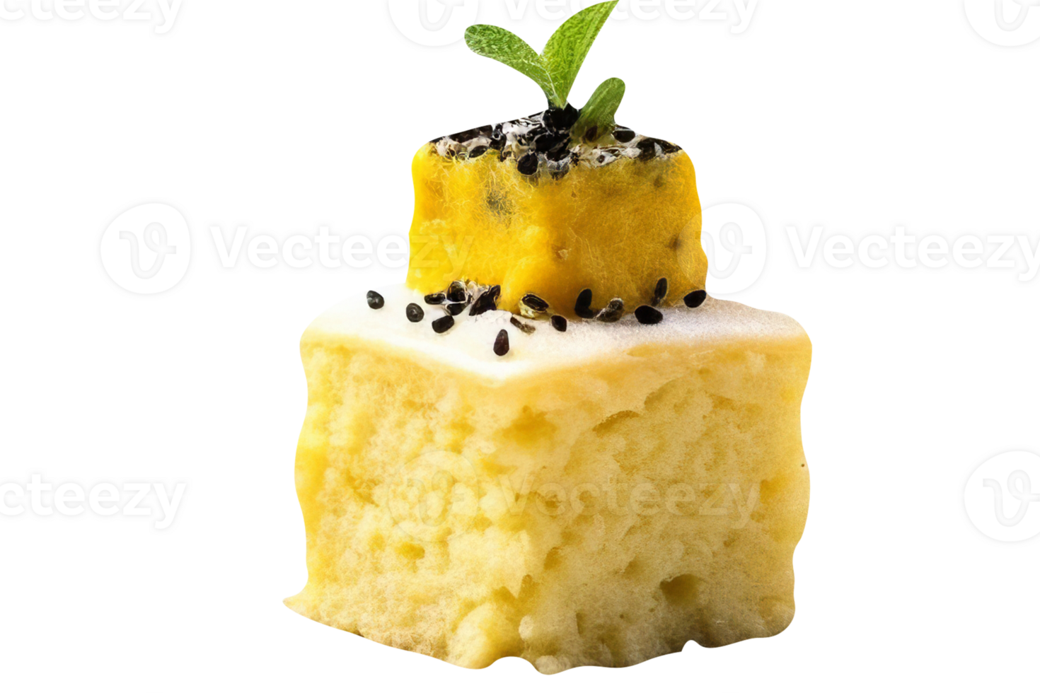 Gujarati Khaman Dhokla isolated on transparent background png