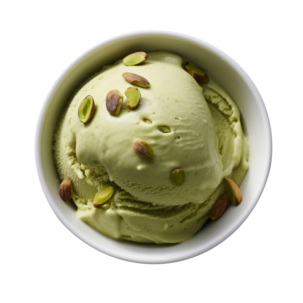 sabroso pistacho hielo crema aislado en transparente antecedentes png