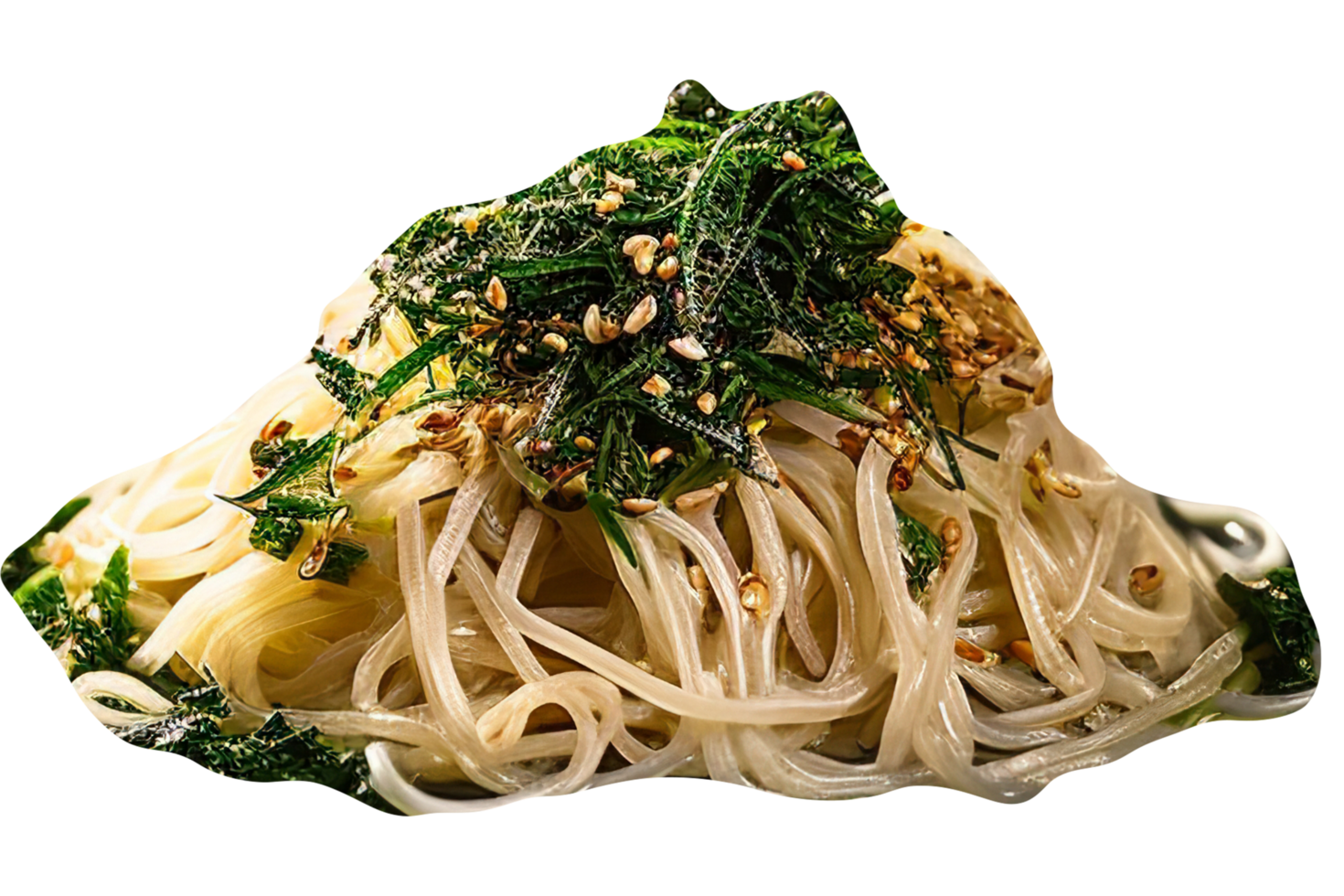 Tasty noodles on transparent background png