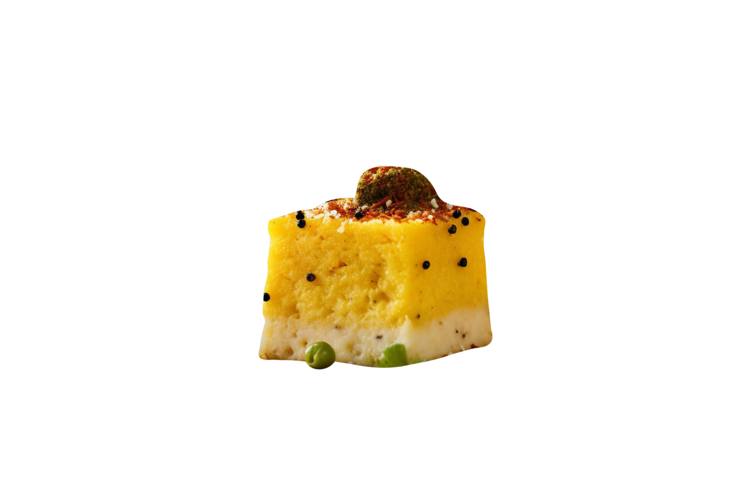 Gujarati Khaman Dhokla isolated on transparent background png