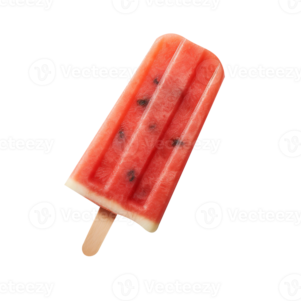 Tasty watermelon popsicle isolated on transparent background png