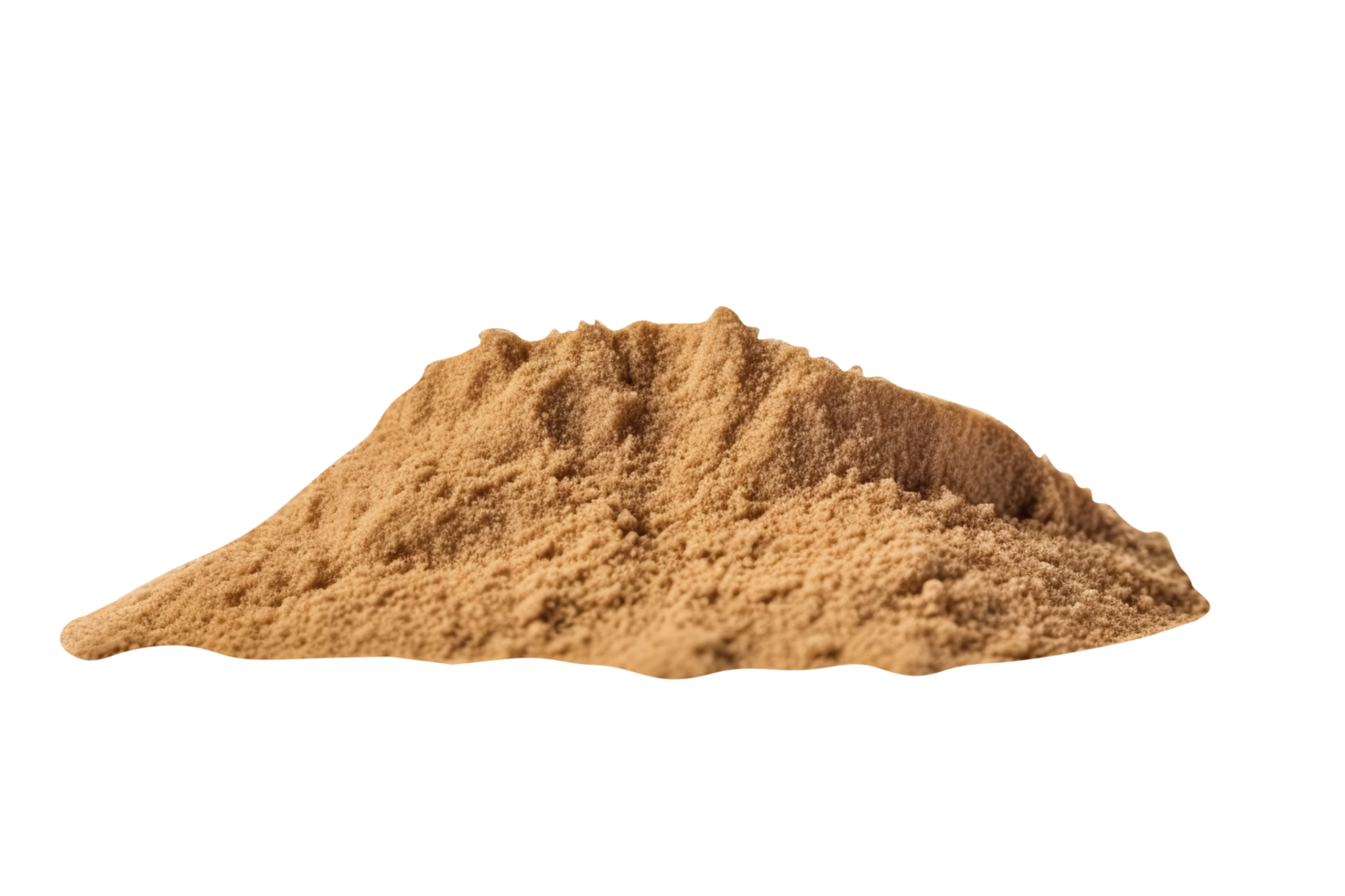 Pile of dry beach sand on transparent background png