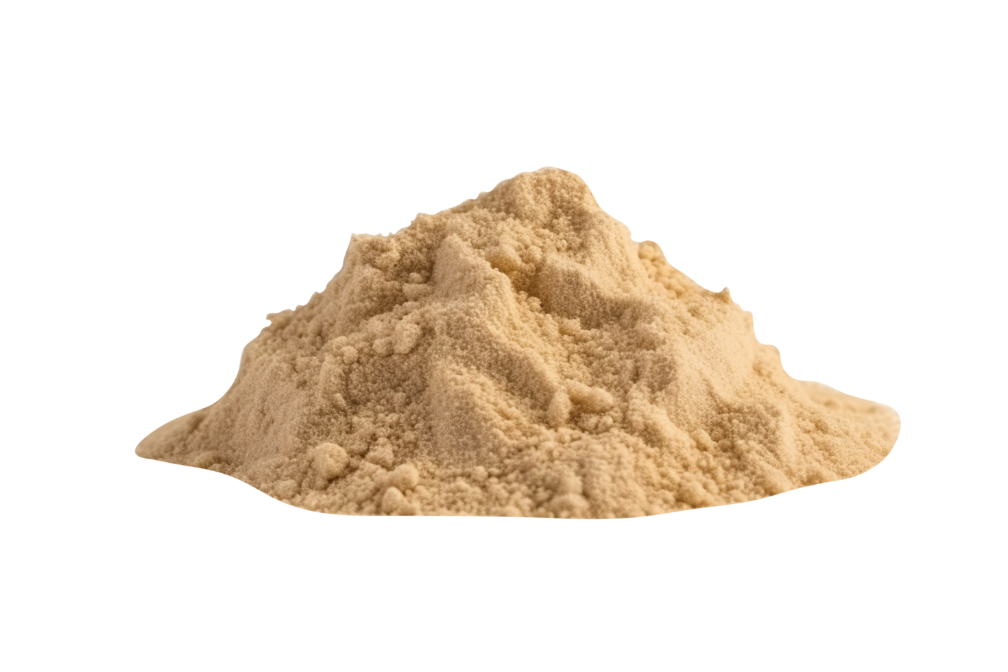 Pile of dry beach sand on transparent background png