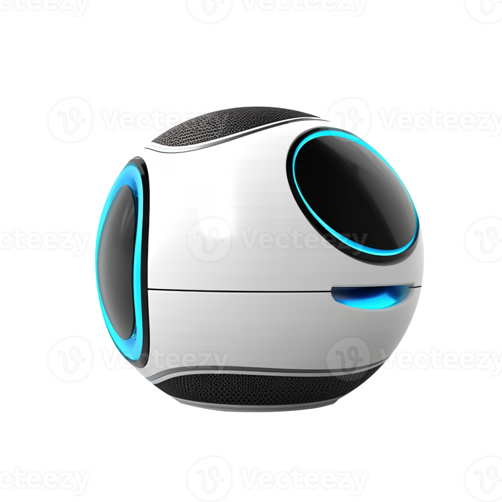 Futuristic bluetooth portable speaker isolated on transparent background png
