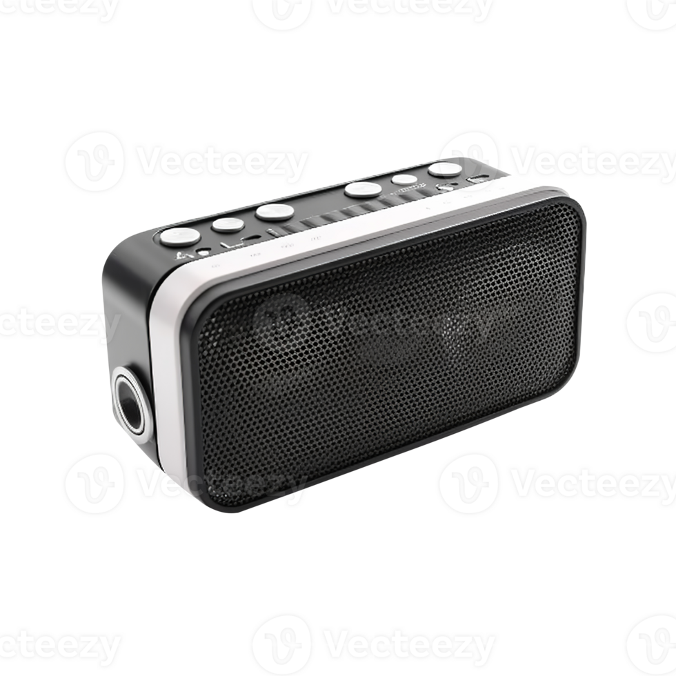 Futuristic bluetooth portable speaker isolated on transparent background png