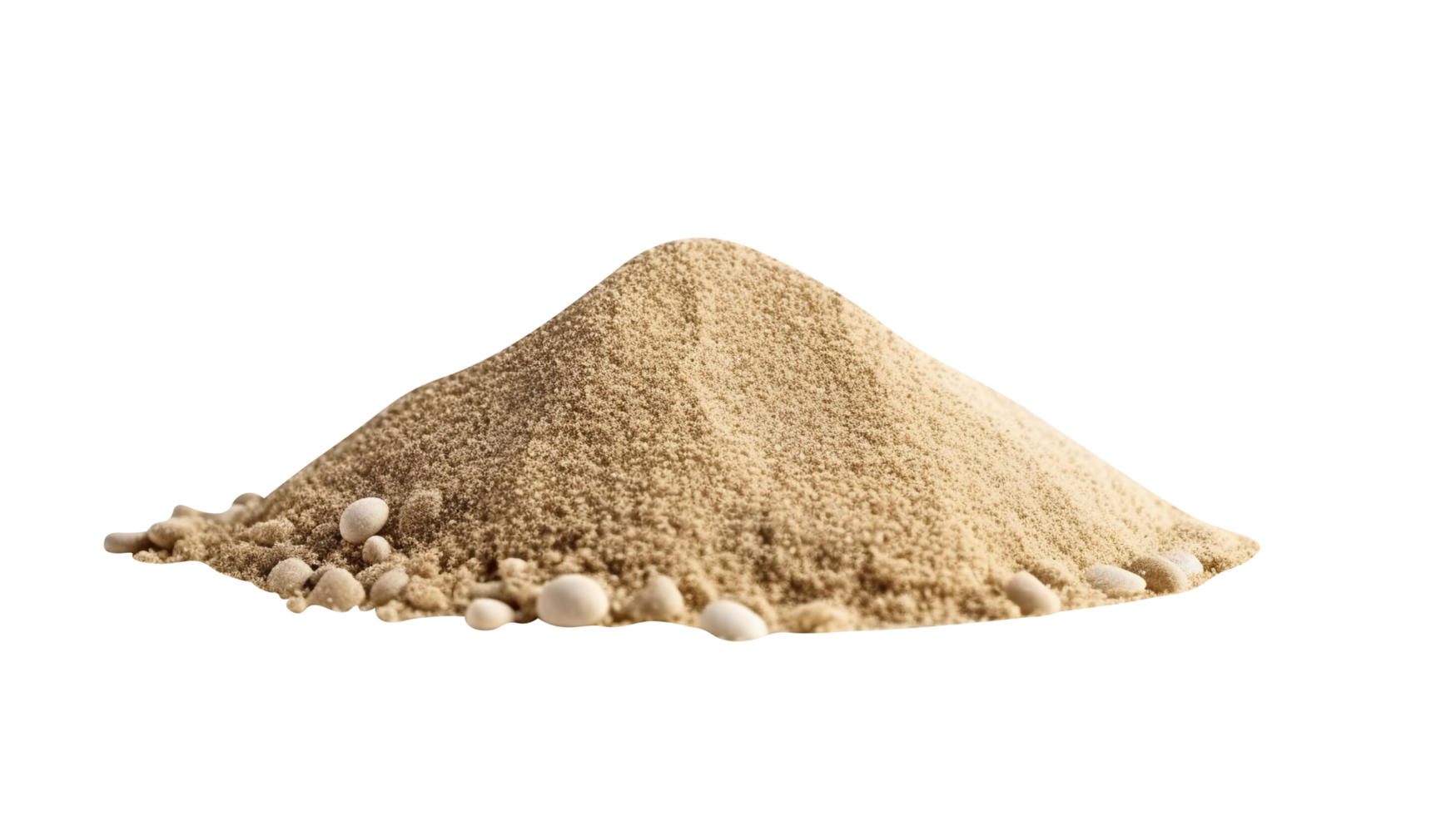 Stapel von trocken Strand Sand auf transparent Hintergrund png