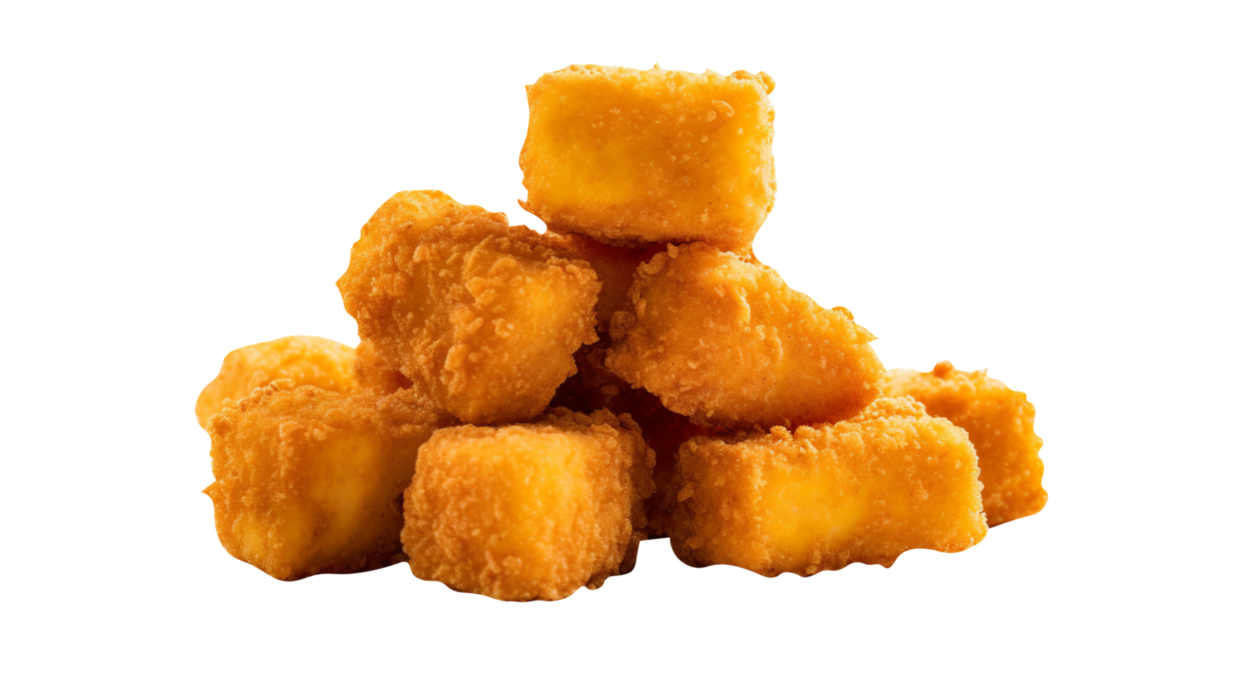 Fried chicken nuggets isolated on png
