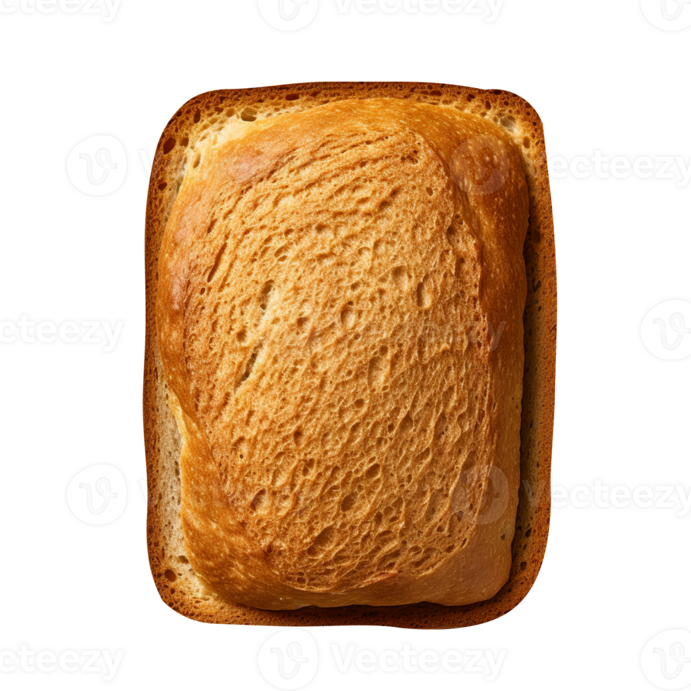 Freshly baked milky bread loaf isolated on transparent background png