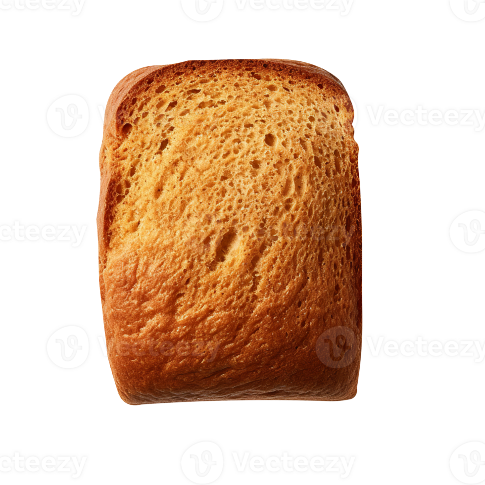 Freshly baked milky bread loaf isolated on transparent background png