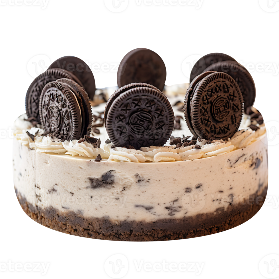 frisch gebacken Kekse und Sahne Käsekuchen isoliert auf transparent ... frisch gebacken Kekse und Sahne Käsekuchen isoliert auf transparent ...