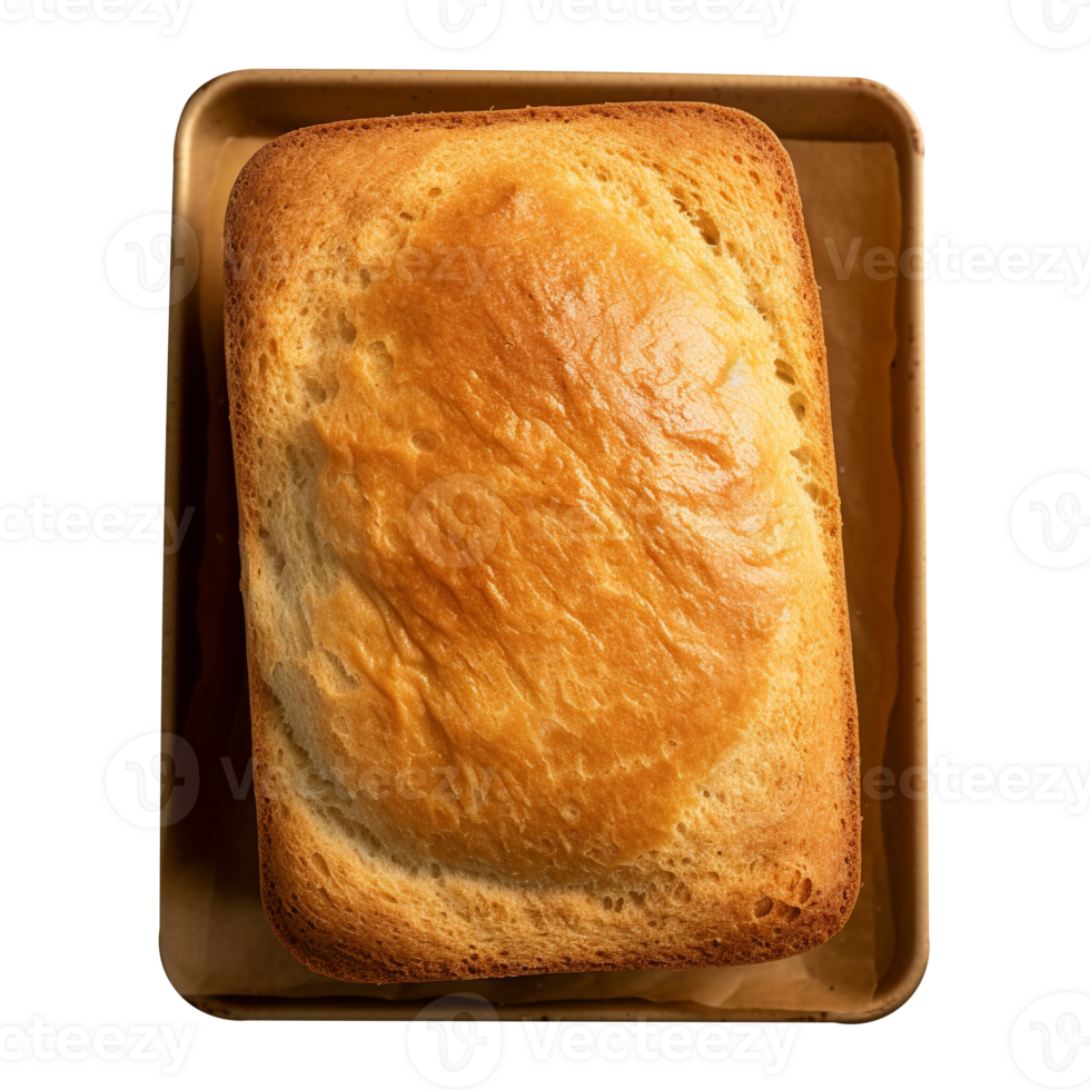Freshly baked bread loaf isolated on transparent background png