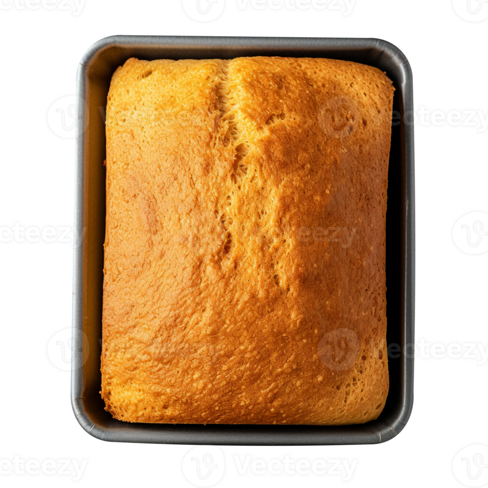 Freshly baked bread loaf isolated on transparent background png