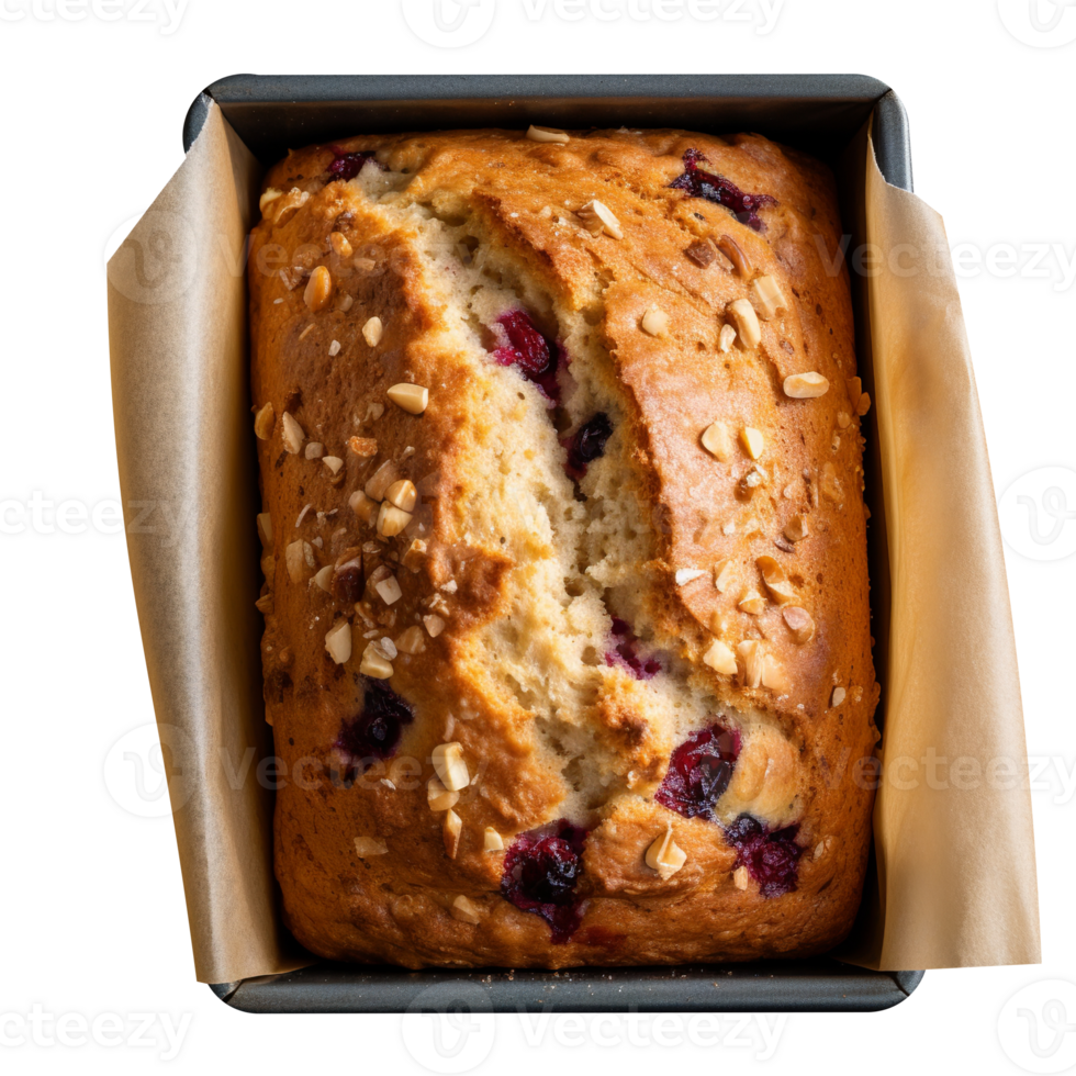 Fresh berry breads loaf isolated on transparent background png