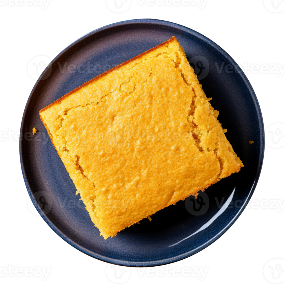 Delicious vanilla sponge cake isolated on transparent background png