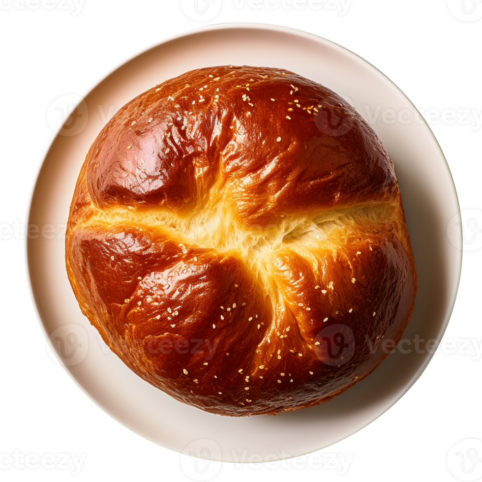 Stylish baked bun isolated on transparent background png