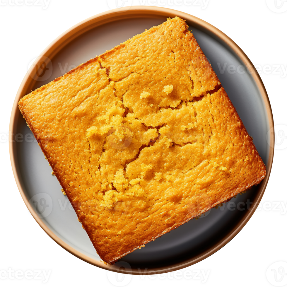 Delicious vanilla sponge cake isolated on transparent background png