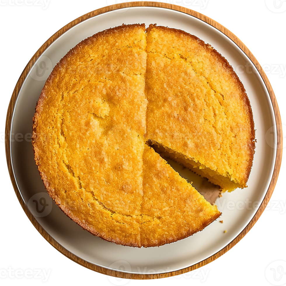 Delicious vanilla sponge cake isolated on transparent background png