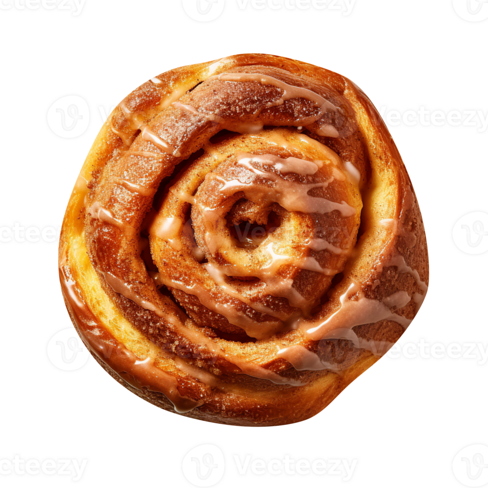 Freshly baked cinnamon bread loaf isolated on transparent background png