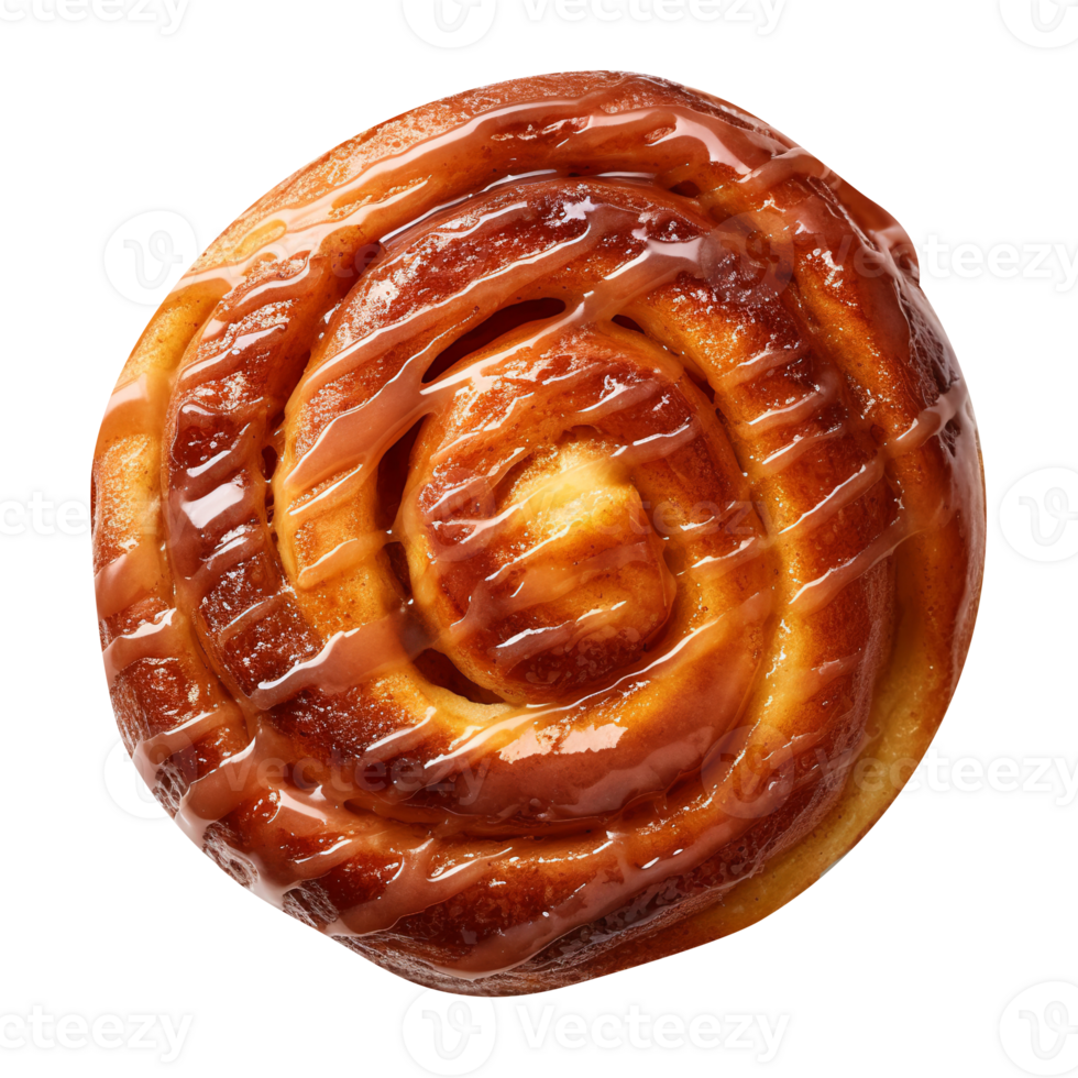 Freshly baked cinnamon bread loaf isolated on transparent background png