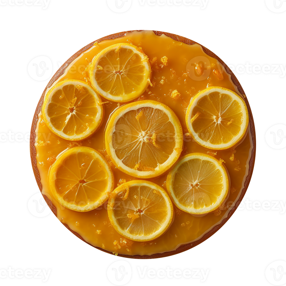 Lemon cake isolated on transparent background png