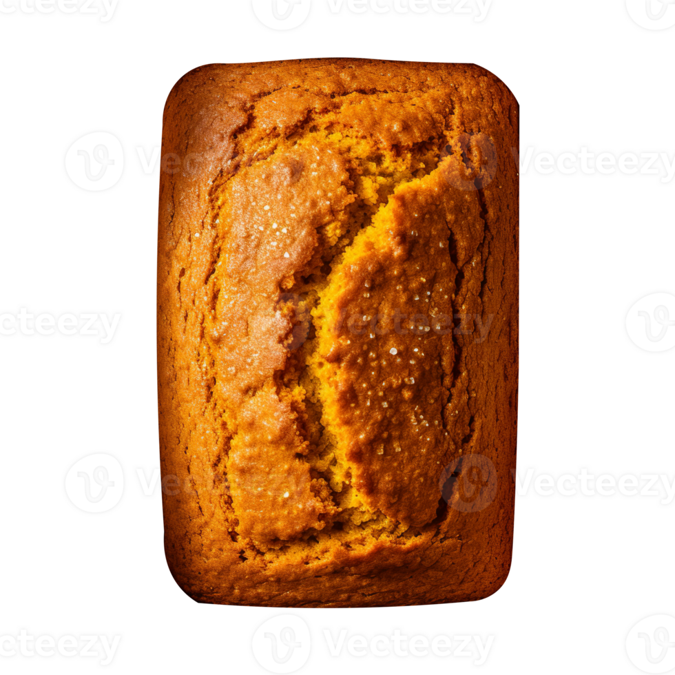 Freshly baked bread loaf isolated on transparent background png