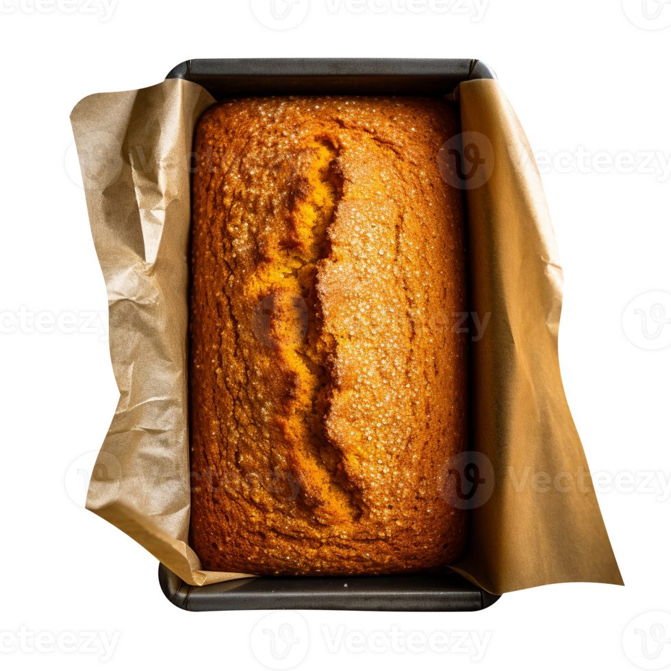 Freshly baked bread loaf isolated on transparent background png