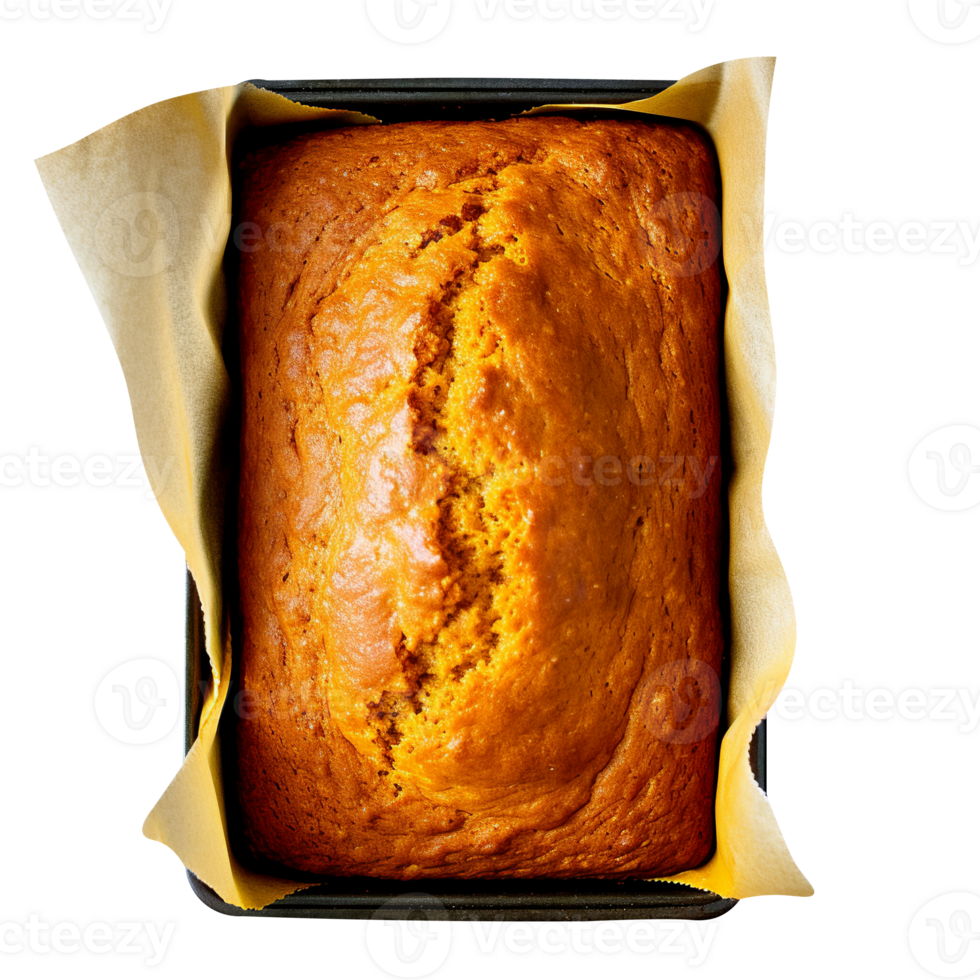 Freshly baked bread loaf isolated on transparent background png