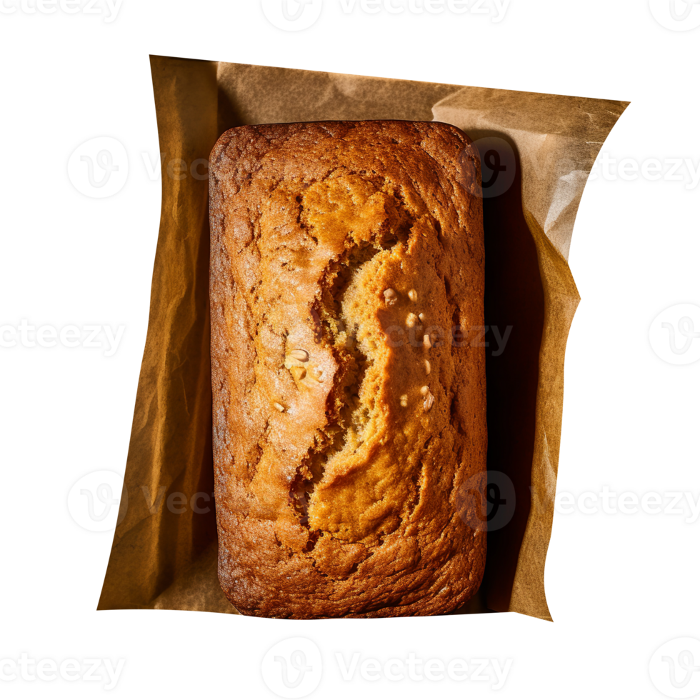 Freshly baked bread loaf isolated on transparent background png