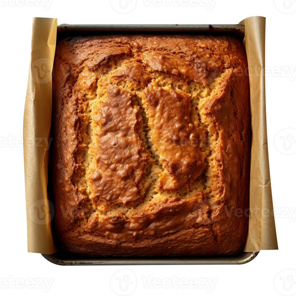 Freshly baked bread loaf isolated on transparent background png