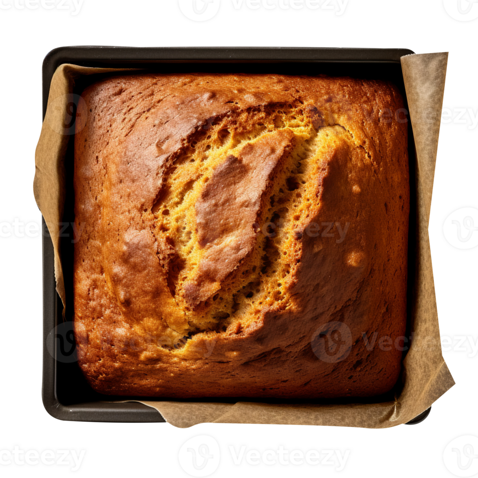 Freshly baked bread loaf isolated on transparent background png
