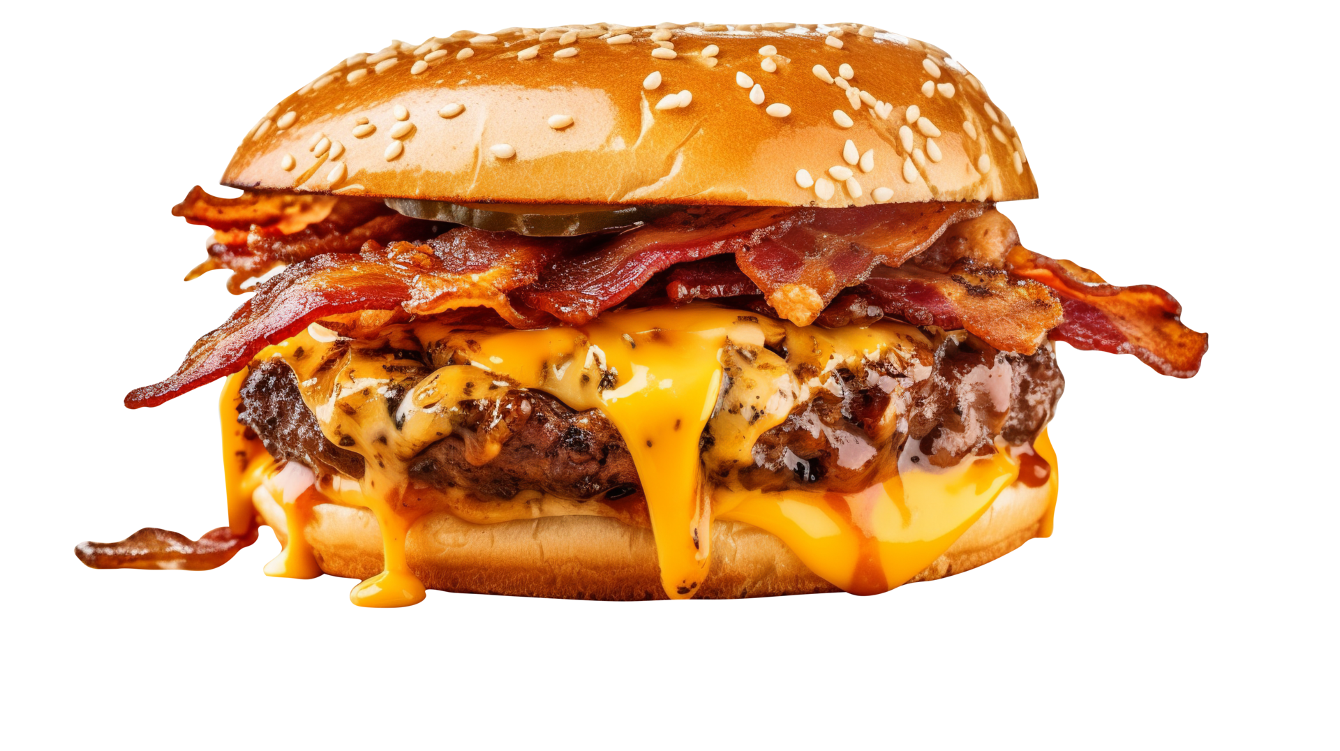 Delicious BBQ bacon burger isolated on transparent background 27145344 PNG