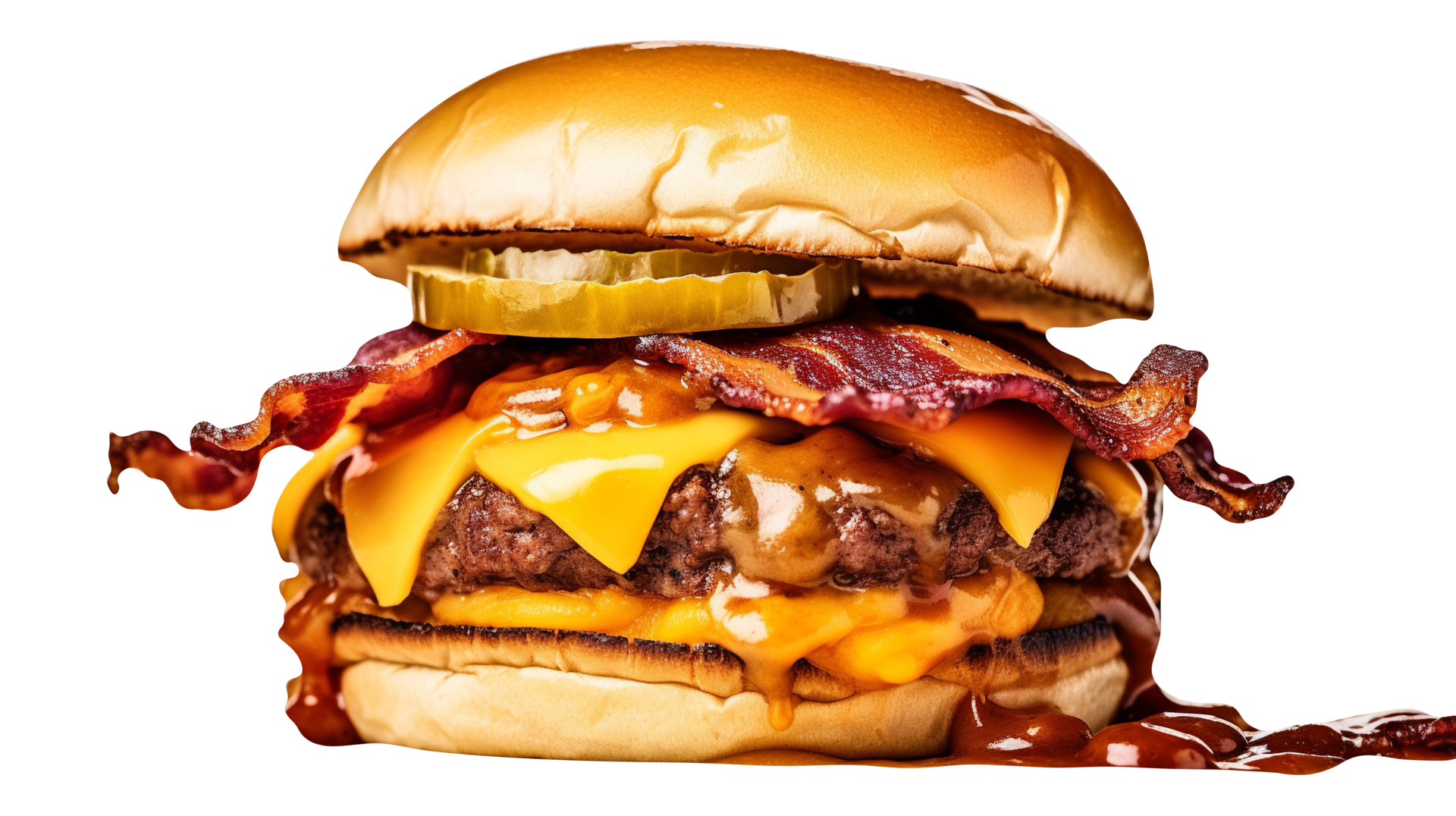 Delicious BBQ bacon burger isolated on transparent background 27145345 PNG