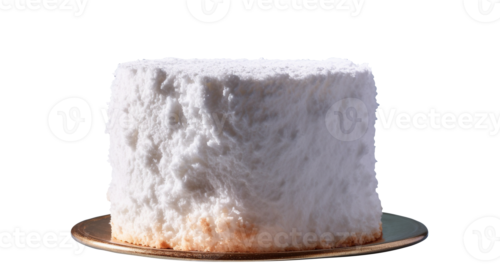 Delicious angel food cake isolated on transparent background png