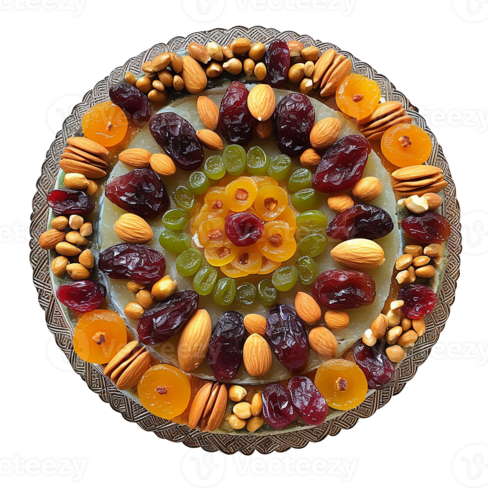 Delicious dry fruit cake isolated on transparent background png