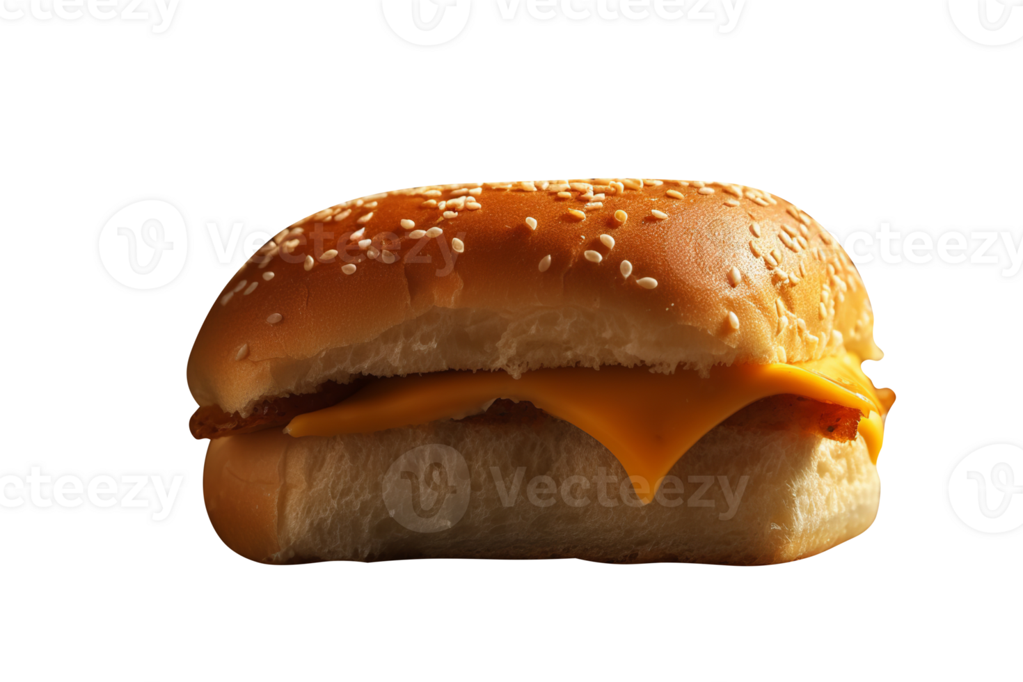 Freshly baked burer bun isolated on transparent background png