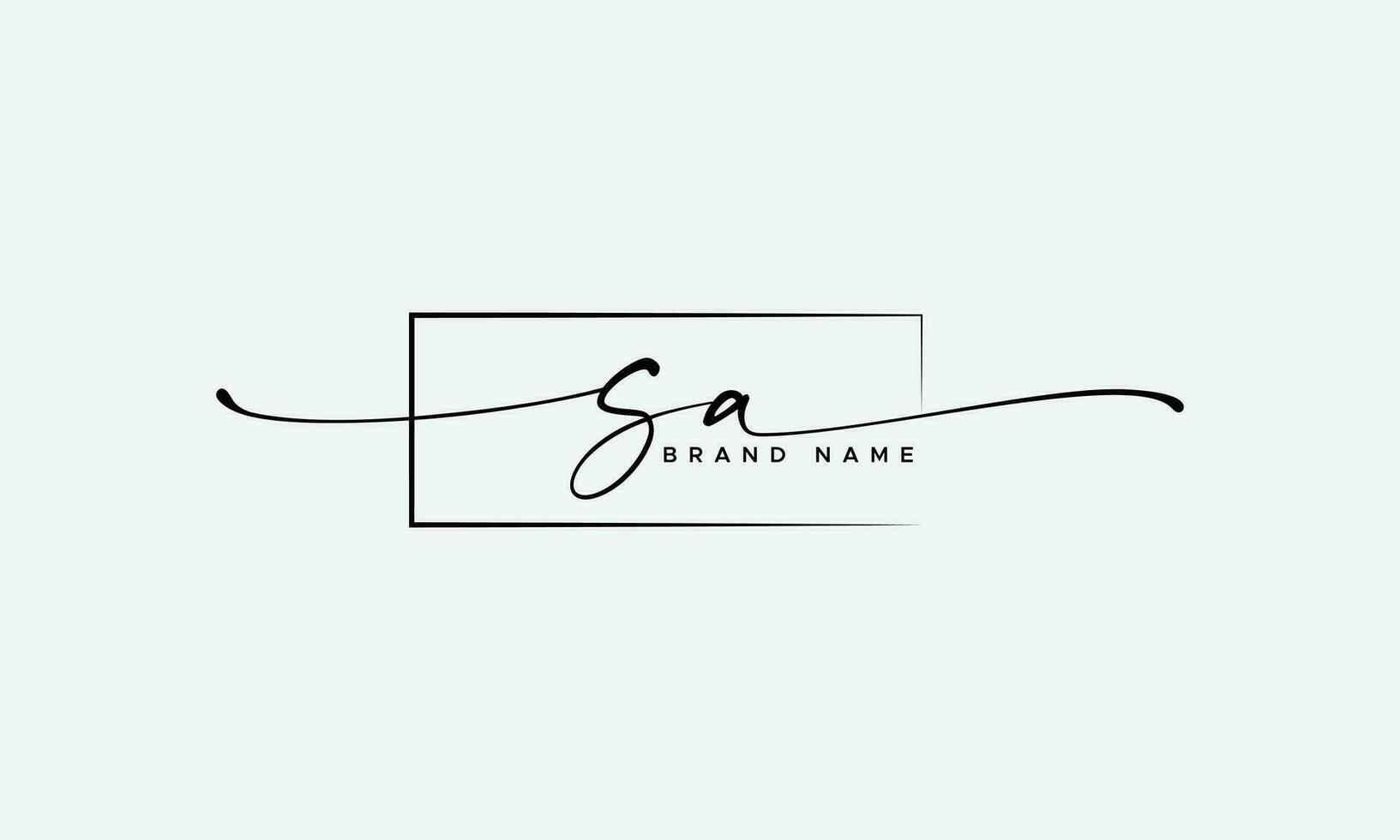 SA Logo Design Template Vector Graphic Branding Element. Free Vector