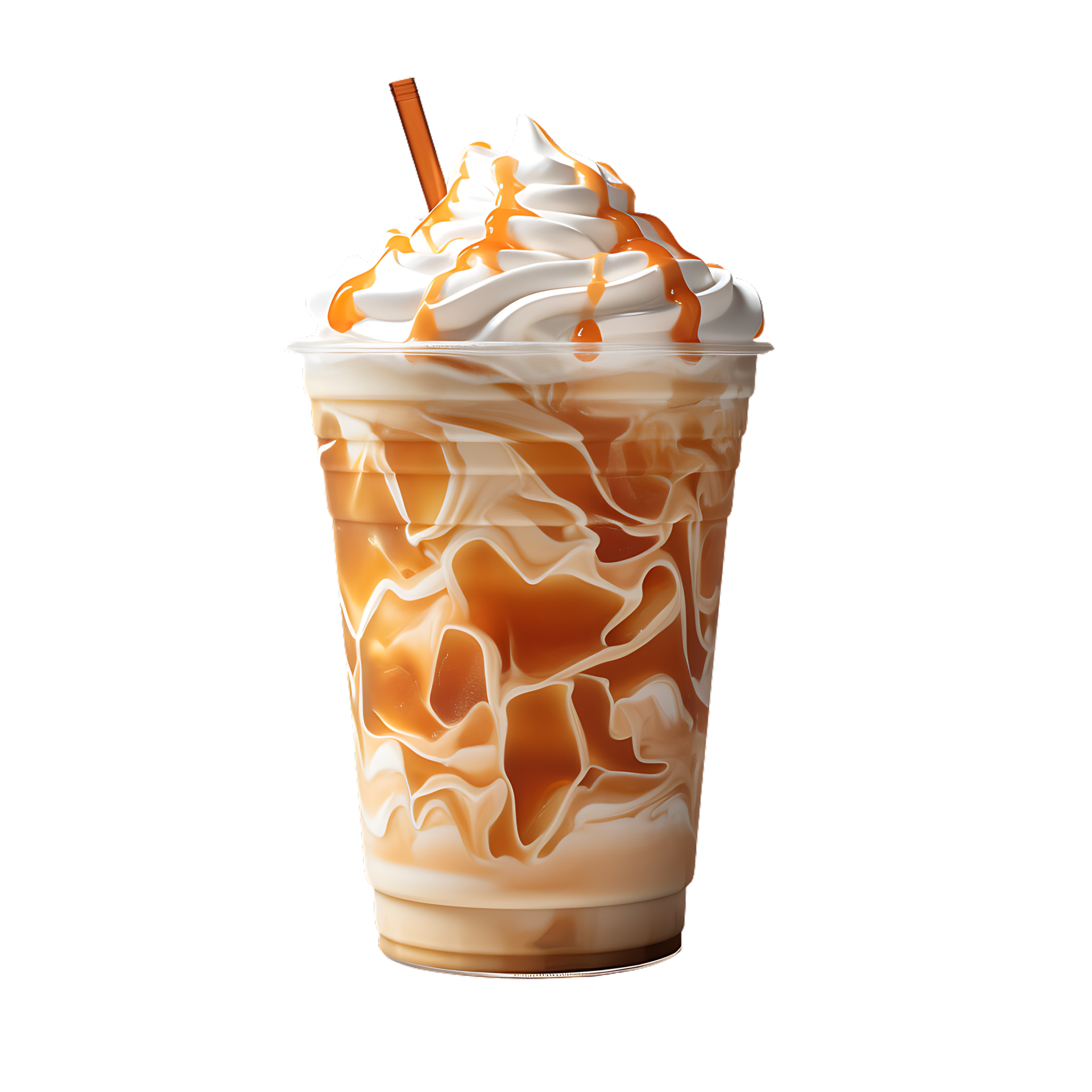 Iced Caramel Latte Topped With Whipped Cream And Caramel Sauce Perfect 