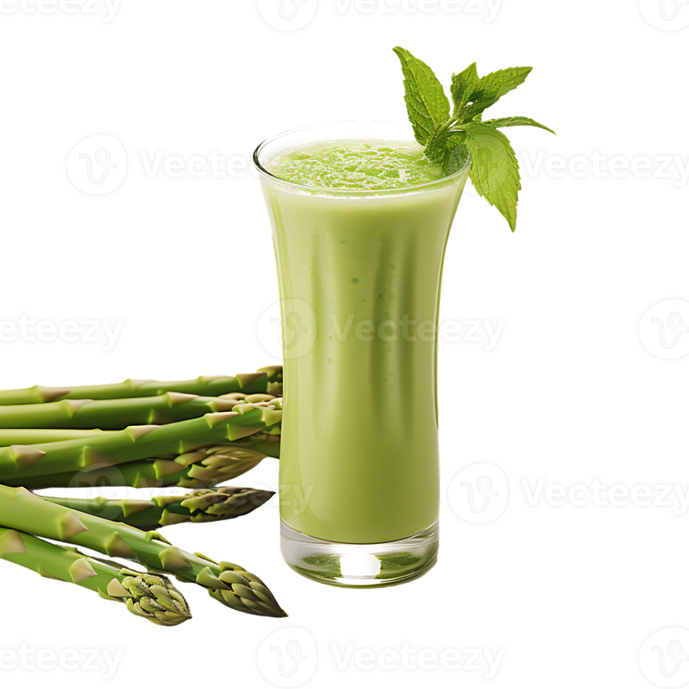 Closeup shot of an asparagus smoothie, perfect for drink catalog. ai generated png